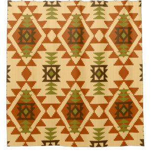 Navajo style ethnic tribal geometric seamless Vint