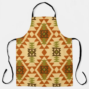 Navajo style ethnic tribal geometric seamless Vint Apron