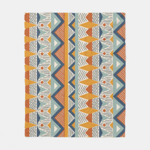 Navajo Style Seamless Pattern Design Fleece Blanket