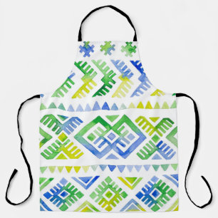 Navajo Tribute: Watercolor Tribal Majesty Apron