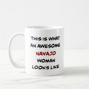 navajo woman, awesome coffee mug