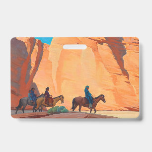 Navajos in a Canyon, 1945 by Maynard Dixon Badge