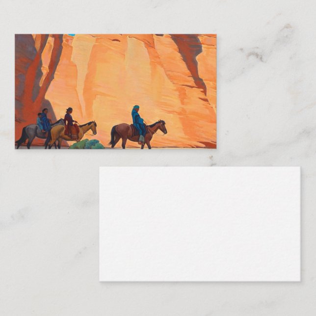 Navajos in a Canyon, 1945 by Maynard Dixon Business Card (Front/Back)