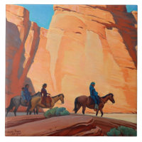 “Navajos in a Canyon” by Maynard Dixon