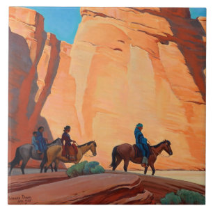 “Navajos in a Canyon” by Maynard Dixon Tile