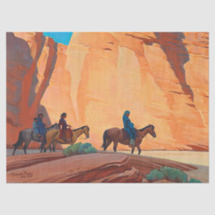 Navajos in a Canyon by Maynard Dixon Tissue Paper