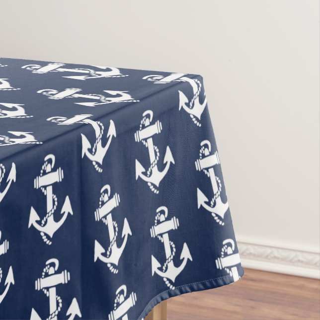 Naval Academy Navy Anchor Graduate University Tablecloth (In Situ)