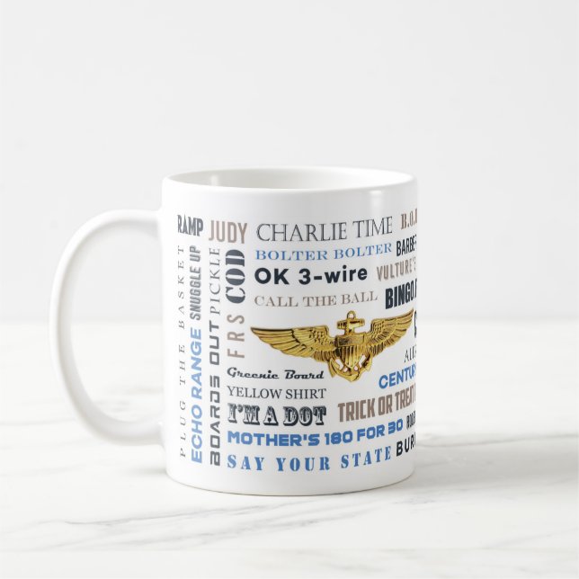 Naval Air Pilot Talk and Lingo Mug (Left)