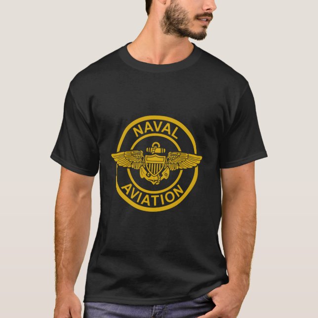 Naval Aviation Wings Patch T-Shirt (Front)