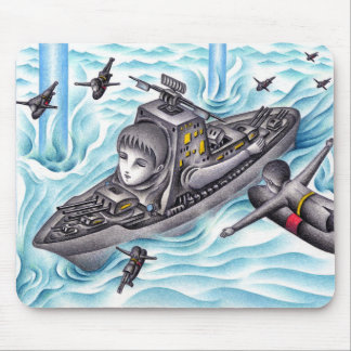 Naval battle game. mouse pad
