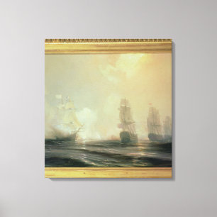 Naval Battle in Chesapeake Bay Canvas Print