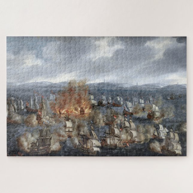 Naval Battle of Öland June 1676 Claus Møinichen Jigsaw Puzzle (Horizontal)