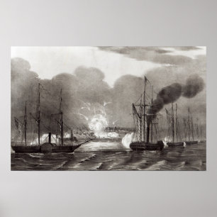 Naval Bombardment of Vera Cruz Poster