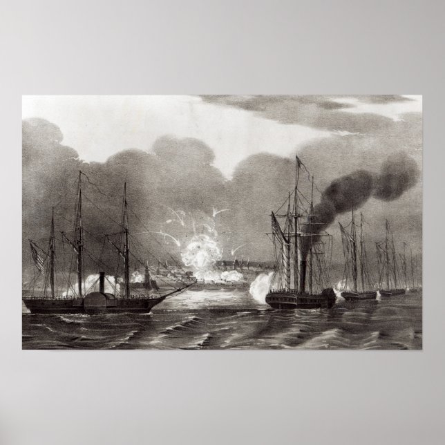 Naval Bombardment of Vera Cruz Poster (Front)