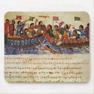 Naval Combat between two Ships Mouse Pad