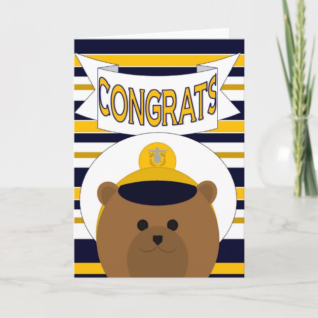 Naval Congrats! (Male) Greeting Card (Front)