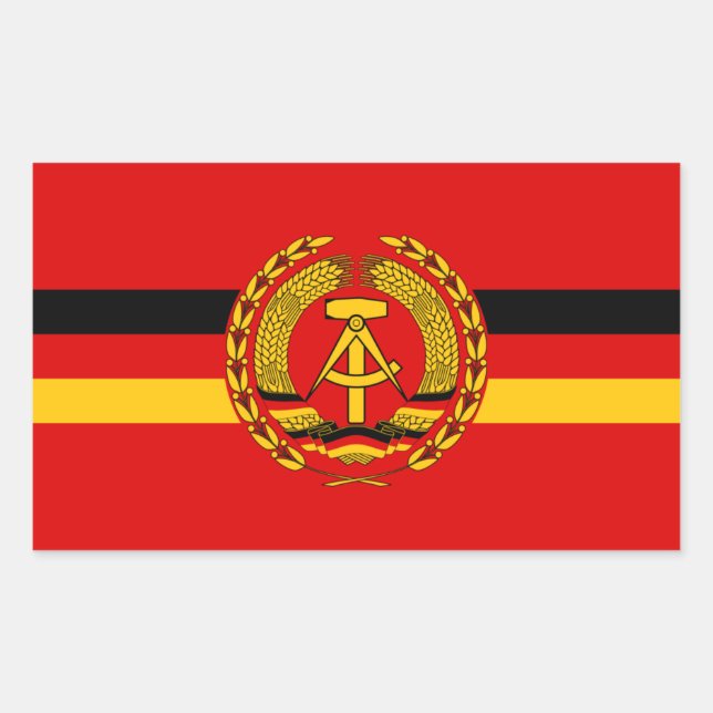 Naval Ensign of East German Navy (1960–1990) Sticker (Front)