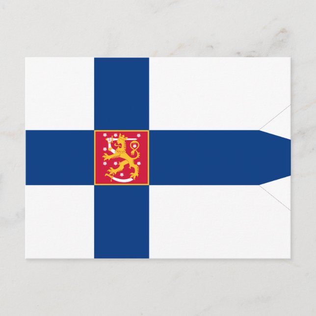 Naval Ensign Of Finland, Finland flag Postcard (Front)