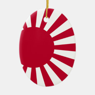 Naval Ensign of Japan - Japanese Rising Sun Flag Ceramic Ornament
