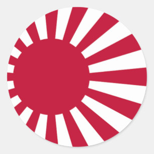 Naval Ensign of Japan - Japanese Rising Sun Flag Classic Round Sticker