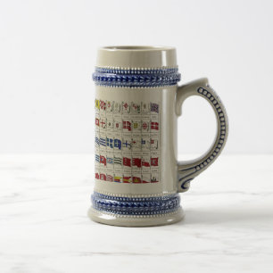 Naval Flags of the World Beer Stein
