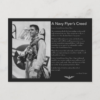 Naval Flyer's Creed Postcard