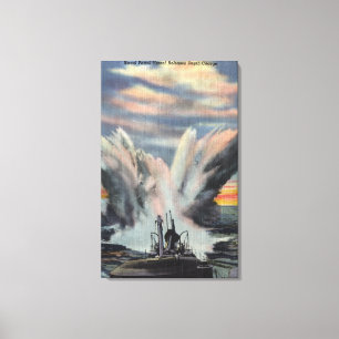 Naval Patrol Vessel Releases Depth Charge Canvas Print