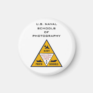 Naval Schools of Photography (Colour) Round Magnet