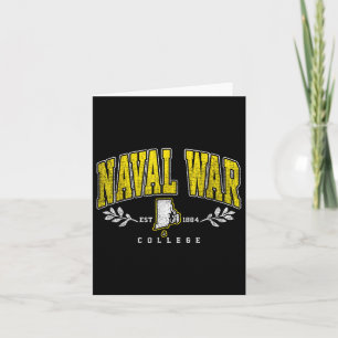 Naval War Arch Retro College Athletic Sports Tee M Card