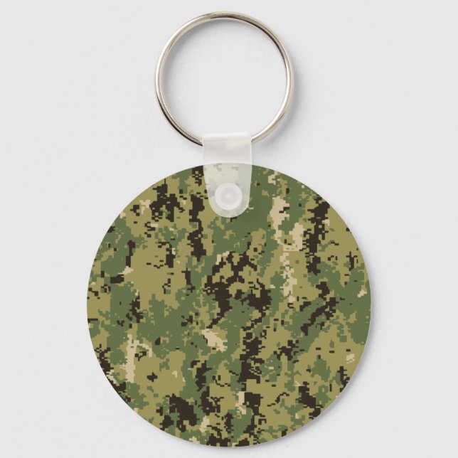Naval Woodland Camouflage Keychain (Front)