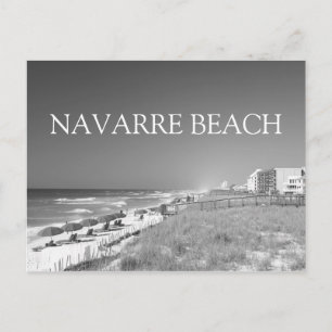 Navarre Beach Black / White Print Postcard