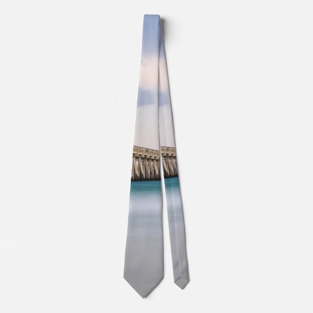 Navarre Beach Fishing Pier Neck Tie (Front)
