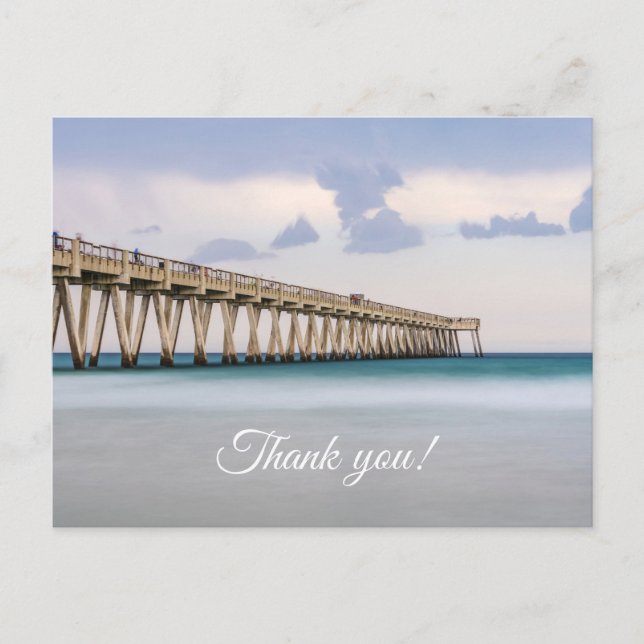 Navarre Beach Fishing Pier Thank you Postcard (Front)