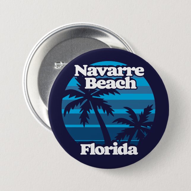 Navarre Beach Florida 3 Inch Round Button (Front & Back)