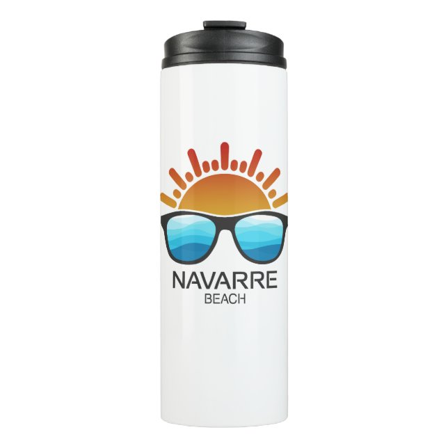 Navarre Beach Florida Sunglasses Thermal Tumbler (Front)