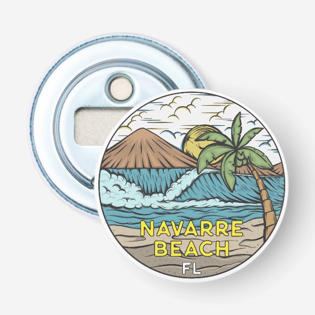 Navarre Beach Florida Vintage  Bottle Opener (Front)