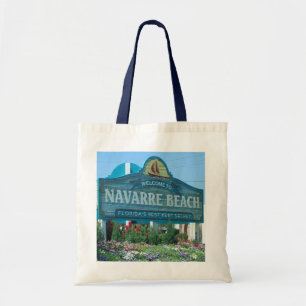 Navarre Beach, Florida, Welcome Sign Photo Tote Bag