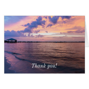Navarre Beach Magic Hour Sunset Thank You Card