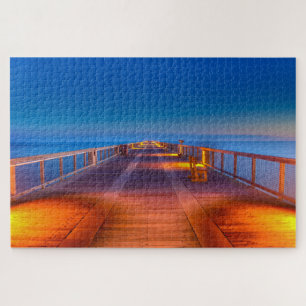 Navarre Beach Pier at Night Jigsaw Puzzle