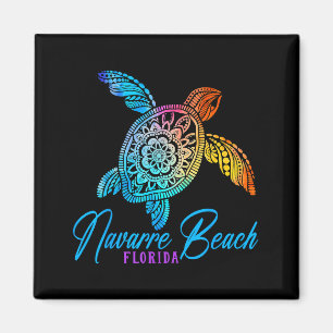 Navarre Beach Tie Dye Sea Turtle Florida Vacation Magnet