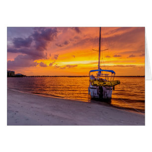 Navarre Florida Fire Sunset Greeting Card