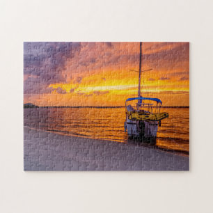 Navarre Florida Fire Sunset Jigsaw Puzzle