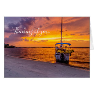 Navarre Florida Fire Sunset Thinking of You Card