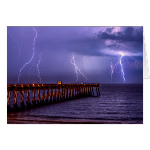 Navarre Florida Lightning Storm Greeting Card