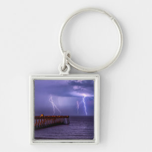 Navarre Florida Lightning Storm Keychain