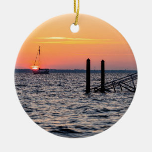 Navarre Florida Santa Rosa Sunrise Ceramic Ornament