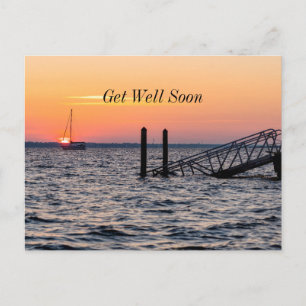 Navarre Florida Santa Rosa Sunrise Get Well Soon Postcard