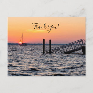 Navarre Florida Santa Rose Sunrise Thank You Postcard