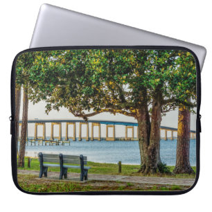 Navarre Park Bench and Bridge Laptop Sleeve