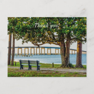 Navarre Park Bench and Bridge Thank you Postcard